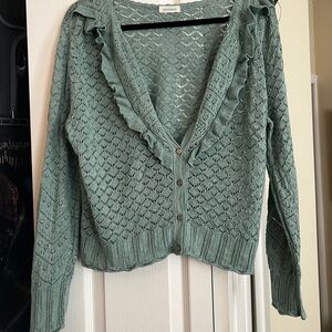 Sundance Sage Ruffled Cardigan